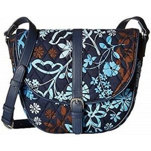 Vera Bradley Slim Saddle Bag Java Floral
